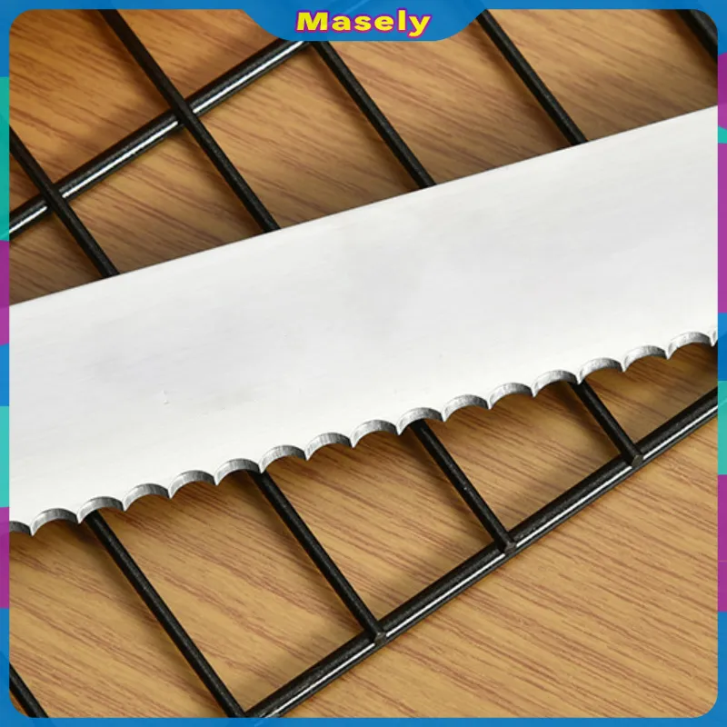 Masely 10inches Stainless Steel Bread Knife Wooden Handle Cake