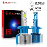 BULLVISION H4 LED Headlight 30000LM CSP Chip LED H7 Canbus H8 H9 H11 9005 HB3 9006 HB4 90W 6500K Auto Headlamp Fog Light Bulbs Bulbs  LEDs  HIDs