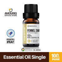 นํ้ามันหอมระเหยเฟนเนล กลั่นไอน้ำบริสุทธิ์เข้มข้นไม่ผสม Fennel Sweet Essential Oil Steam-Distilled Undiluted Unblended เฟนเนล เฟ็นเนล ออยล์ น้ำมันยี่หร่าฝรั่ง AMOURIQ