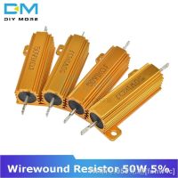 【LZ】✔  0.5R 1R 2R 4R 6R 8R 10R 20R 50W Aluminum Shell Housed Case Power Wirewound Resistor 1K 5   5  -5  0.5/1/2/4/6/8/10/20/50/100 Ohm