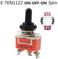 E-TEN1122 Toggle Switch 3 Terminal ON-OFF-ON 3 Positions 3 Pin Swithes 250V 15A AC with 12mm Waterproof Switch Caps Orange Electrical Circuitry  Parts