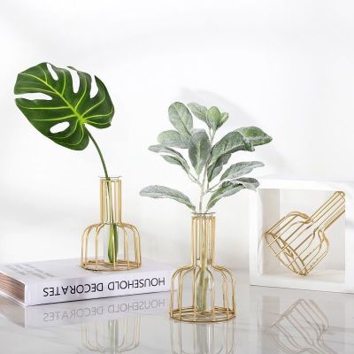 O•urHome [พร้อมส่ง] แจกันโลหะเหล็ก Iron metal vase แจกันเรียบง่าย ของแต่งบ้าน พร็อพถ่ายรูป ร้านกาแฟ ร้านอาหาร ของตกแต่งโรงแรม คอนเทนเนอร์