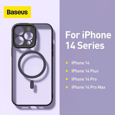 [สินค้าใหม่ในสต็อก] Baseus กรณีโทรศัพท์แม่เหล็กสำหรับ iPhone 14 Pro Max 2022ใหม่ใสแม่เหล็กปกหลังกันกระแทกเคสสำหรับ IP14พลัส