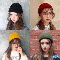 ✚✶ New peas plain knit hat winter warm cuff cap casual skiing warm womens clothing