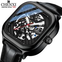 ZZOOI CHENXI Top Luxury Brand Men Watch Automatic Mechanical Tourbillon Clock Fashion Casual Leather Waterproof Business Wristwatches