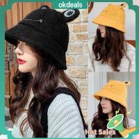 OKDEALS ฤดูหนาว ผู้หญิง กบน่ารัก ซอฟท์วอร์ม ตุ๊กตา หมวกบักเก็ต ขนเทียม หมวก Cloche หมวกชาวประมง