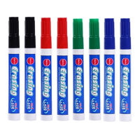 Whiteboard Colored Marker Pen Drawing Board Erasable Blue Black Red Green School Pens Erasers Classroom Supplies Stationery