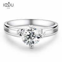 IOGOU คลาสสิก925เงินสเตอร์ลิง Moissanite แหวน0.5-1ct D สี VVS Lab เพชรครบรอบแต่งงานแหวนเครื่องประดับของขวัญ