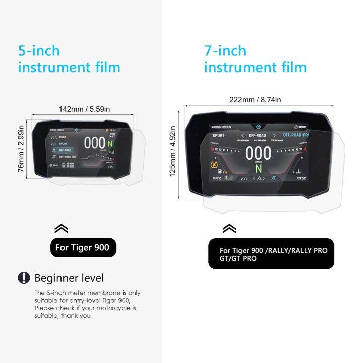 ฟิล์มกันรอยขีดข่วนติดแผงหน้าปัดมอเตอร์ไซค์สำหรับเสือ900แรลลี่โปรสำหรับ-tiger900-gt-pro-2020ต่ำ2021