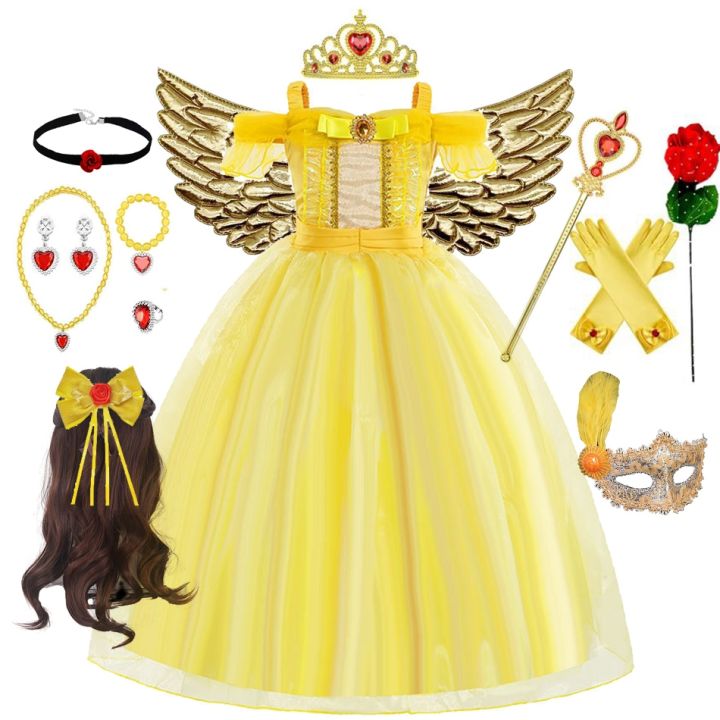 Child Princess Costume Halloween Beauty and the Beast Cospaly Fancy ...