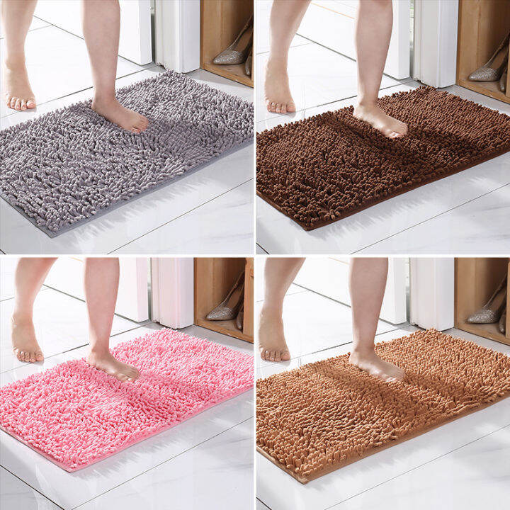 Chenille Floor Mat Microfiber Absorbent Non-slip Doormat Anti-Slip High ...