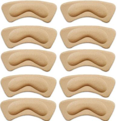 5Pairs Soft Foam Heel Pads for Sport Shoes Adjustable Size Antiwear Feet Pad Cushion Insert Heel Protector Back Sticker Insoler Shoes Accessories