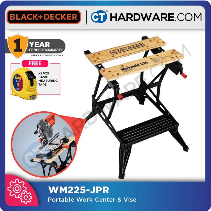 BLACK+DECKER Portable Work Bench and Vise (WM225-A) - Clamps