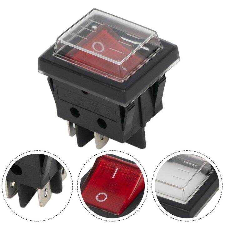 【KABE】 Waterproof Cap Rocker Switch Kit Universal 2 Position 4 Pins ...