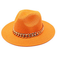 ผู้หญิงที่มีสีสันปีกกว้างฟางปานามาม้วนขึ้นหมวก Fedora หาดซันหมวก UPF50ฤดูร้อนม่านบังแดดชายหาดหมวกครีมกันแดดวันหยุด