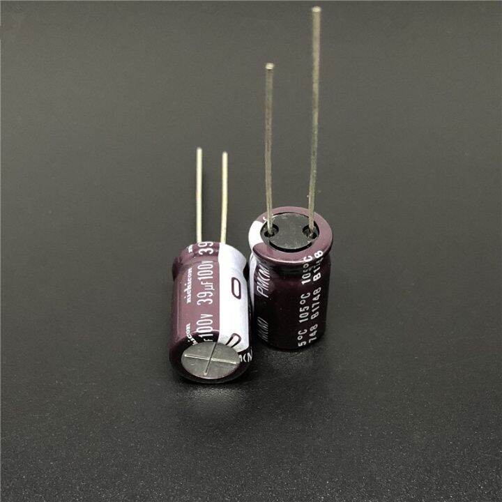 5pcs-50pcs-39uf-100v-nichicon-pm-series-10x16mm-100v39uf-super-low-impedance-long-life-aluminum-electrolytic-capacitor