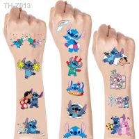 ﹍☎ Disney Stitch Theme Tattoo Stickers Temporary Tattoos Kids DIY Body Art Cartoon Collection Pink Stitch Birthday Party Supplies