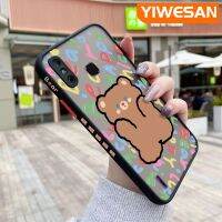 YIWESAN เคสสำหรับ Infinix Smart 4เคส X653 4C รูปหมีน่ารักแฟชั่นแบบบางฝ้าแข็งเคสมือถือกันกระแทกนิ่มดีไซน์ใหม่ปลอกซิลิโคนป้องกันเลนส์กล้องคลุมทั้งหมด