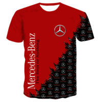 Mercedes-Benz 3D พิมพ์เสื้อยืดสำหรับผู้ชายผู้หญิงเด็กแขนสั้น BMWS HONDAS Family Tee เสื้อ Summer