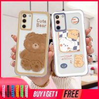 เคส Samsung A32 A52 A12 A03 A51 A03S A10S A50 A20S J7 Prime A02S A20 A50S A10 A30S A52S A30 A23 A13 lite M12 M01S A125 F12 M10S M40S A515F A207F M02S A025 F02S Ins ปกอ่อนกันกระแทกหมีน่ารัก คู่ Tpu กรณี