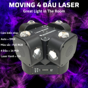 Đèn Moving 4 Đầu 16 Mắt Laser Chính Hãng