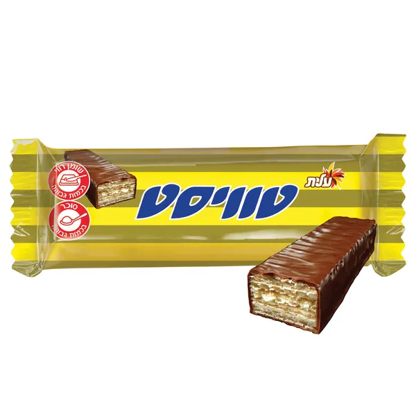 Twist Caramel Wafer Bar Covered With Chocolate Milk Elite 28g Kosher