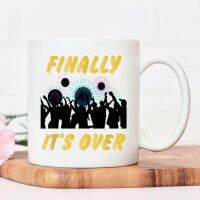 Finally Its Over Printed Kawaii Mugs Fashion Coffee Mug Colored Ceramics for Men and Women Water Cup Juice Lady Mugs