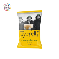 Tyrrells Mature Cheddar &amp; Chive  Crisps 150G ไทเรล เชดด้าชีส และ มันฝรั่งทอดกรอบ 150 กรัม