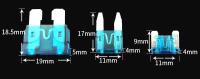 ฟิวส์รถยนต์ฟิวส์รถประกันแทรก ขนาดใหญ่19*18.5*5mm ขนาดกลาง11*17*4mm ขนาดเล็ก 11*9*4mm ขนาดเล็กขายาว 9.1*15.3*3.8mm