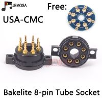 CMC Bakelite ท่อ8Pin ชุบสำหรับ KT88 EL34 5AR4 6L6 6CA7 6SL7 6SN7อิเล็กตรอนหลอดท่อสูญญากาศแอมป์สัญญาณเสียง HIFI