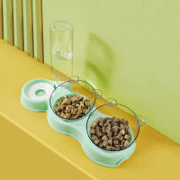 Automatic Cat Bowl Water Dispenser Water Storage Dog Cat Food Bowl Food Container With Drinker Drinker Detachable Feeder
