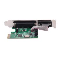 RS232 RS-232 Serial Port COM &amp; DB25 Printer Parallel Port LPT to PCI-E PCI Express Card Adapter Converter WCH382L Chip