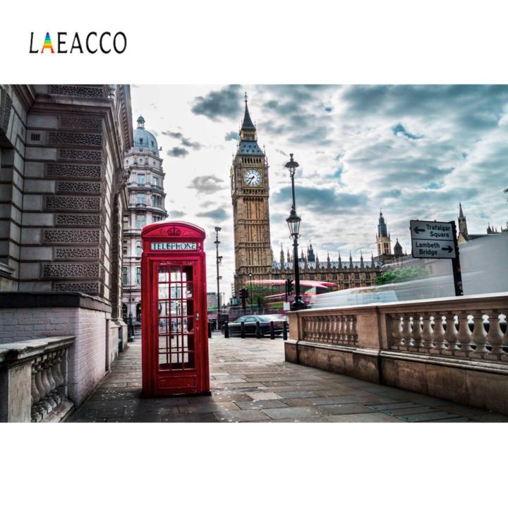 cod-liangdaos296-บูธโทรศัพท์เก่า-laeacco-บิ๊กเบนลอนดอนเมืองถนนเมืองพื้นหลังถ่ายภาพที่สวยงามฉากพื้นหลังสตูดิโอถ่ายภาพ