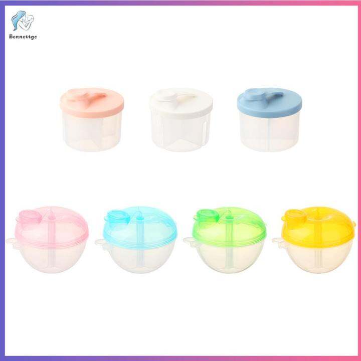 4 Grid Portable Food Storage Snacks Cereal Infant Milk Powder Box Container