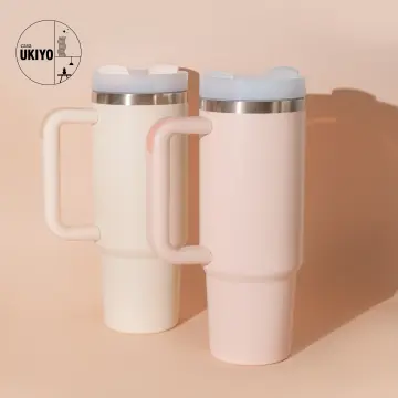 1.25L Tumblers With Handle Insulated Mugs With Lids And Straws Vacuum  Insulated Car Cup Coffee Travel Tumbler Cups