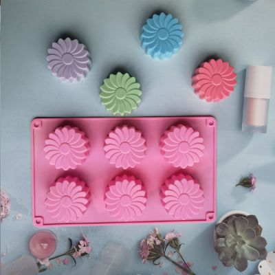 6 Holes Flower Shaped Silicone Mold Sunflower Silicone Molds Handmade Soaps - 6 - Aliexpress