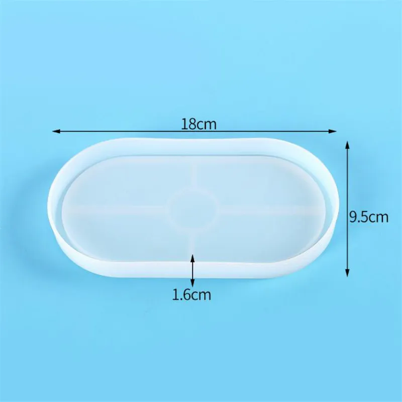 White Oval Mold Ashtray Mold Coaster Flexible Silicone Tray Mold Polygon  Epoxy Resin Casting Molds Plaster Mold DIY Craft Tool