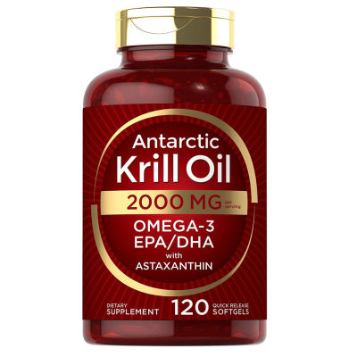 Carlyle  Antarctic Krill Oil 2000mg | Omega-3 EPA, DHA, Astaxanthin | 120 Softgels