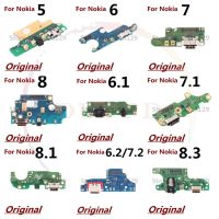 Original USB Charging Port Dock Connector Mic Board Flex Cable สําหรับ Nokia 8 7 6 5 5.1 6.1 Plus 7.1 6.2 7.2 8.1 8.3 X6 X7 X71 5.4