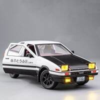 [Toy paradise]1:32ข้อความเริ่มต้น D Toyota AE86ของเล่นรถโลหะผสมรุ่นสุทธิ Force ของเล่นตกแต่งจำลองคลาสสิกรถของเล่นสำหรับเด็ก