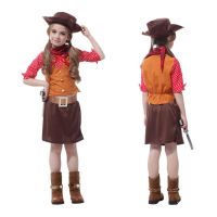 คอสตูมคอสเพลย์แฟนซีชุดคาวเกิร์ลเด็กหญิง No.2 Lovely cowgirl fancy kids costume มีชุดครบเซ็ทตามภาพพร้อมใช้ใส่ในงานแฟนซีปาร์ตี้งานโรงเรียน ขนาด 110 - 140