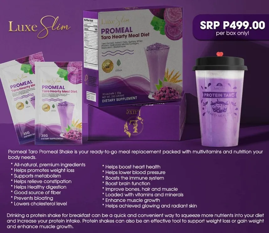 Luxe Slim Promeal Taro Hearty Meal Diet Lazada PH