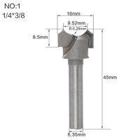 1/2 "1/4" ก้านบิตก้านดราก้อนบอลจุด-ตัดรอบมากกว่าร่องบิตเราเตอร์สำหรับแกะสลักไม้ที่ตัดงานไม้