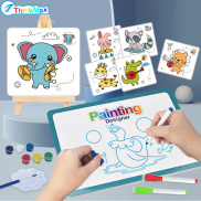 THINKMAX Bảng Vẽ Cho Trẻ Graffiti Tự Làm Tranh Vẽ Bằng Bột Màu Bảng Viết