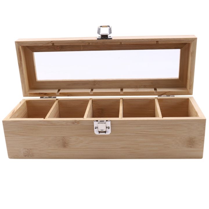 bamboo-system-tea-bag-jewelry-organizer-storage-box-5-compartments-tea-box-organizer-wood-sugar-packet-container