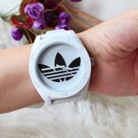 Adidas Mens Santiago ADH2823 White Silicone Quartz Watch with White Dial