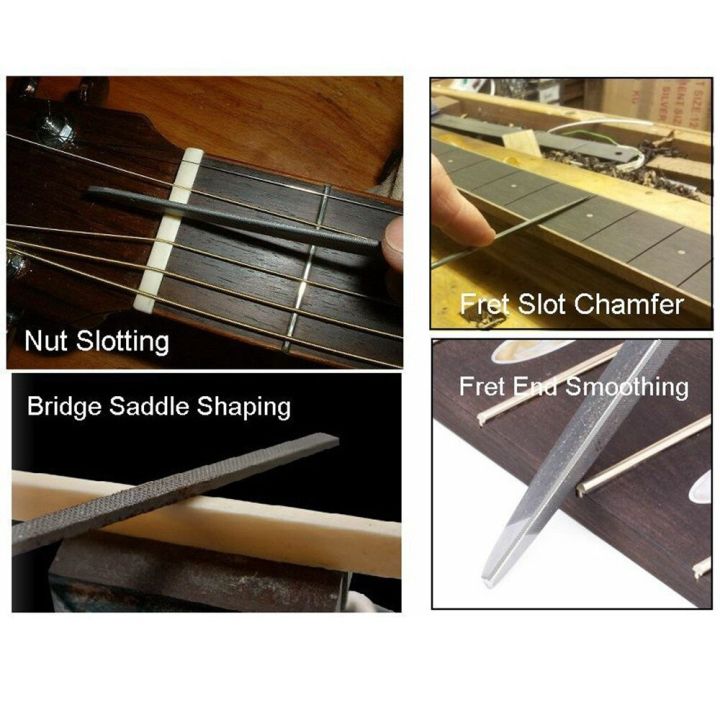 10pcs-guitar-file-fret-nut-saddle-slot-grinding-file-set-professional-guitar-luthier-repairing-tool-for-stringed-instrument