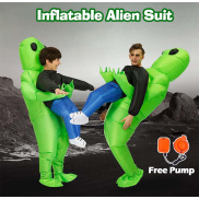 Inflatable kids funny green alien costume party