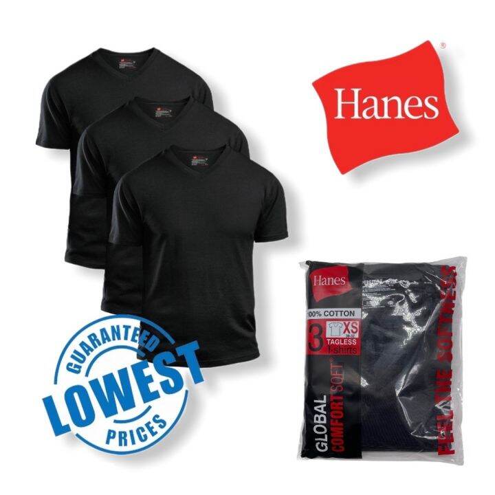 Hanes plain clearance black t shirt