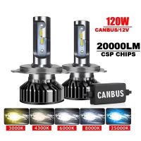 CH4 LED Headlight Bulbs 20000LM CSP Chip LED H7 H1 H11 H8 H9 CANBUS LED Headlight 120W 4300K 6500K 8000K PTF Ice Bulbs Turbo Fog Bulbs  LEDs  HIDs